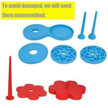 Dual Yarn Spinners Knitting Rotary Plastic Tools, Detachable Yarn Holders, Double Vertical Spinning Stand, Textile Wool Agri Flower Knitting Rotary Hand Knitting Tool 3D Printed