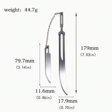 1pc New Anime Bleach Kurosaki Ichigo Zangetsu Sword Weapon Model Keychain Pendant Birthday Gift - Multicolor - View 9