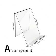 1pc Acrylic Bookshelf, Transparent Book Stand, Book Holder, Minimalist Creative Student Book Display Rack - Multicolor - View 11