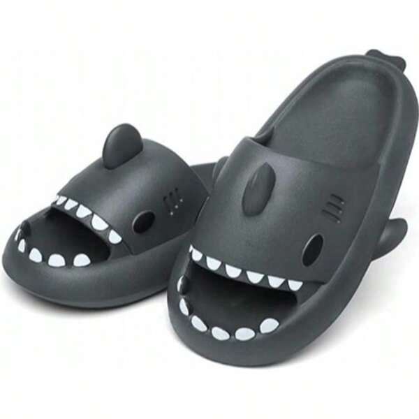 HAIFISCH PANTOFFEL Herren Sandalen Große Augen Haifisch Strandpantoffeln für Herren, modische dicke Sohle bequeme Paar Pantoffeln für Herren und Damen, Lässig Sandalen