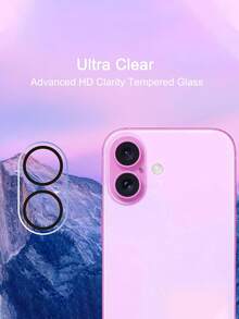 2pcs Camera Lens Tempered Glass Protector Film Compatible With IPhone 17/16 Pro Max/11/12/13/14/15/16/Pro/Pro Max/Mini/Plus Series, Full Lens Coverage, Smooth Touch, Birthday, Family, Friend Gift, Lens Protector, Phone Accessory - Clear - View 4