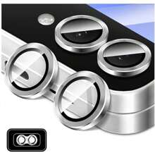 1 片相机镜头保护膜适用于三星 Z Fold 6/Z Fold 5/Z Flip 6，超清晰钢化玻璃，防刮后置摄像头屏幕保护膜，防震，黑色、银色、彩色、CD 图案，金属框架，易于安装适用于日常防护、办公室、家用手机摄像头盖防水防摔防摔防指纹全覆盖