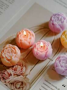 Bộ 4 cái/Hộp, Nến thơm hoa hồng mới, Nến thơm sáp đậu nành thủ công, Nến không khói, Quà tặng sinh nhật, Quà tặng tân gia, Nến hoa hồng, Nến mini, Dùng để trang trí nhà cửa, Trang trí phòng, Trang trí bàn ăn, Ngày lễ, Trang trí tiệc tùng, Trang trí đáng yêu, Đám cưới, Quà tặng ngày lễ tình nhân, Quà sinh nhật, Trang trí Giáng sinh, Trang trí Giáng sinh, Quà tặng Giáng sinh, Trang trí phòng (1 hộp 4 cái, 2 hộp 8 cái, 2 màu ngẫu nhiên) - Nhiều màu - Xem 2