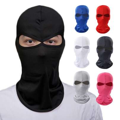 Summer Outdoor Sunscreen Face Mask, Unisex Cycling Motorcycle Dual Hole Balaclava Hat, Windproof Dustproof