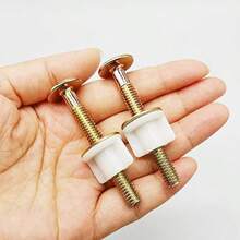 2 Pack Toilet Seat Screws Heavy Duty Hinge Bolts Screws With Plastic Nuts And Metal Washers Replacement For Top Mount Toilet Seat Hinges