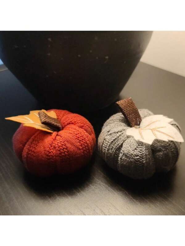 Harvest Festival Small Pumpkin Decor, Orange Pumpkin Hanging Ornament Thanksgiving Knitted Hanging Decor (Kindly Note: Please Pay Attention To Product Size)
