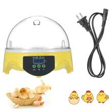 Mini Incubadora De Huevos, Mini Incubadora De Huevos De 7 Huevos, Máquina Para Incubar Huevos Transparentes, Control Automático De Temperatura Para Huevos De Pollo, Pato Y Pájaro - Amarillo - Ver 5