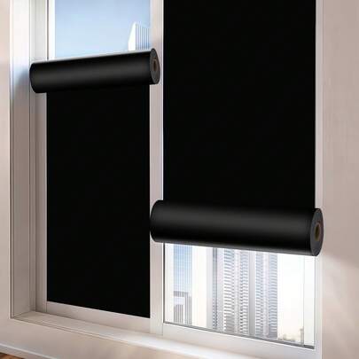 1 rollo de película de ventana de vidrio esmerilado 100% opaca, película adhesiva de aislamiento, película de protección solar y privacidad, película de sombreado UV, adhesivos de ventana holográfica moderna para uso doméstico, adecuada para decoración de interiores, oficina, cocina, mejorando la privacidad y la comodidad, decoración del hogar