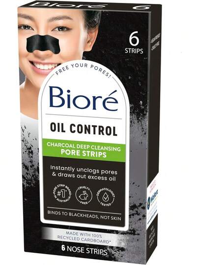 Biore Charcoal Pore Strips - Pack Of 6