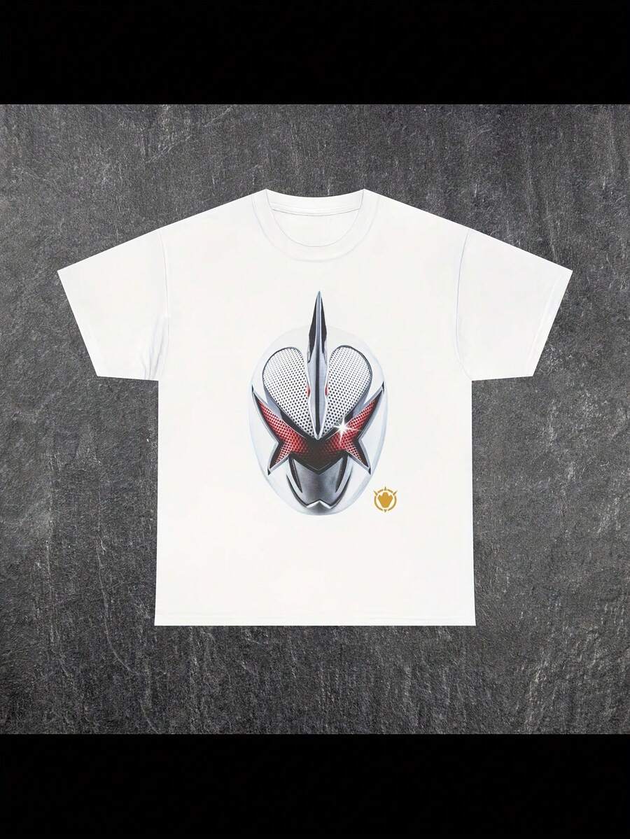 Mighty Morphin Power Rangers T-Shirts, Stylish Short Sleeve T-Shirts For Men And Women In All Seasons, 220g - 白色 - 查看 1