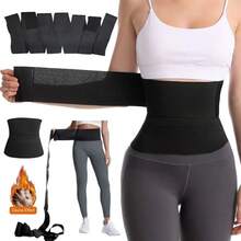 Đai tập eo điều chỉnh được, đai kiểm soát cơ bụng, thiết kế unisex, thấm hút mồ hôi, phù hợp cho tập thể dục, nâng tạ. - màu đen - Xem 1