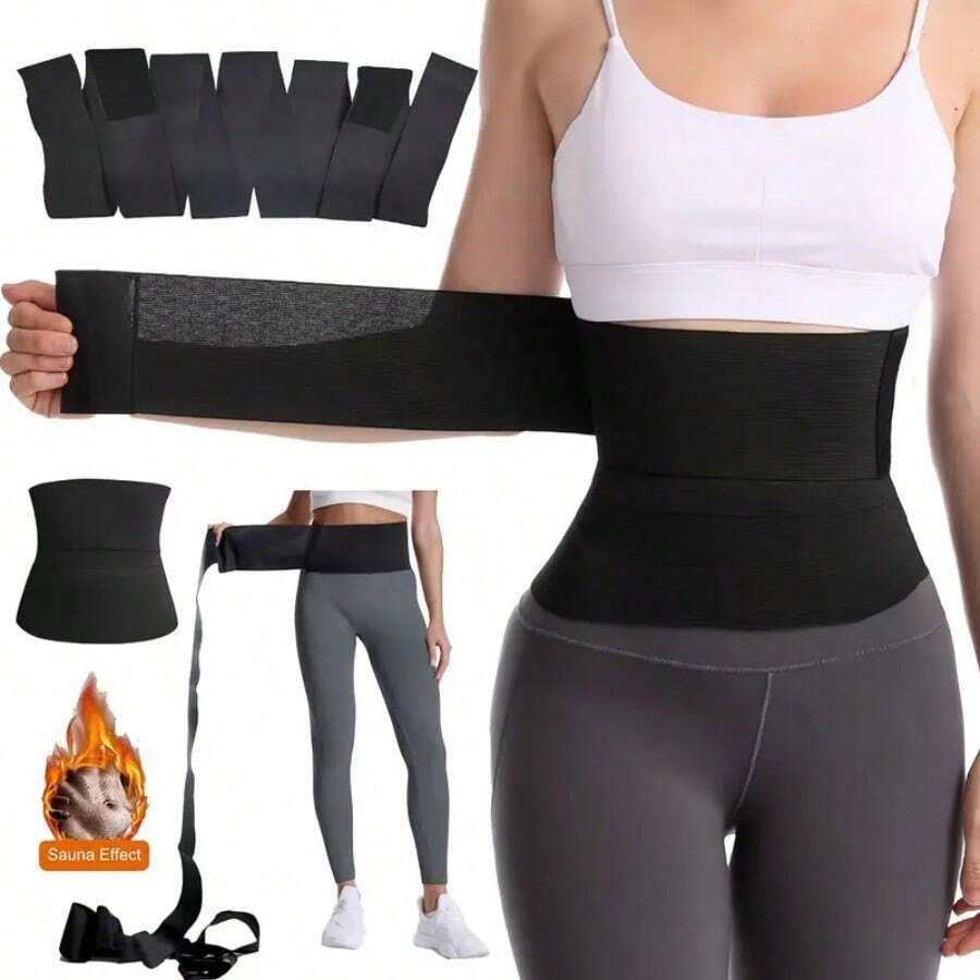 Đai tập eo điều chỉnh được, đai kiểm soát cơ bụng, thiết kế unisex, thấm hút mồ hôi, phù hợp cho tập thể dục, nâng tạ. - màu đen - Xem 1