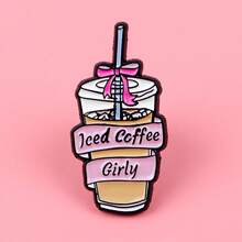 咖啡色珐琅别针 翻领别针 背包上的徽章 女士胸针 衣服礼物 珠宝 时尚配饰 - NR12278 - 查看 3