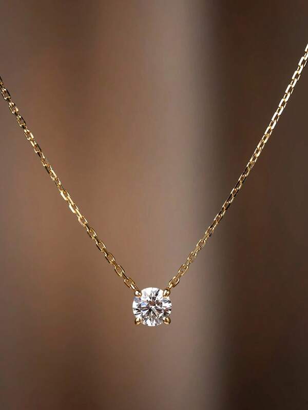 قلادة فضة إسترليني عيار 925 بحجر ماسي أربع شعب، قلادة فاخرة بطراز موري أنيق ومنعش، هدية للنساء