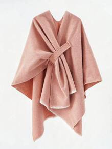 1 buc. Șal elegant pentru femei, cardigan, poncho, pentru iarnă și toamnă, jachetă de călătorie unică la modă, eșarfă reversibilă din cașmir artificial, moale și caldă, ideală pentru uz zilnic, naveta, ieșiri și nunți