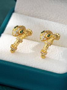 1pair European And American Style Circular Link Chain Earrings - Hoop Chain Earrings - View 11