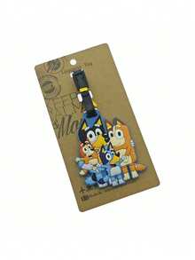 Bluey 1Pc Blueys Family And Friends Luggage Label Kawaii Luggage Tag Cartoon Bluey Bingo Dog Cute Coco Rusty Muffin Suitcase ID Address Holder Baggage Boarding Portable Party Favor Small Gifts Give Away