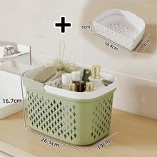 1 Stück Handbrause Korb, süßer Badezimmer Aufbewahrungskorb für Toilettenartikel - tragbarer Duschkorb für Studentenwohnheime, Reisen, Wohnmobile - wasserdichter Organizer für Frauen, Jugendliche, Kinder - perfekt als Muttertagsgeschenk, Einschulung, Badezimmer Accessoires, Raumdekoration