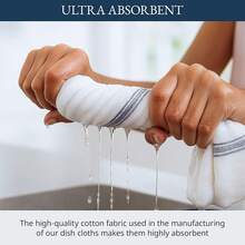 Juego de Paños de Cocina 100% Algodón, Superabsorbentes, 6 Piezas - Raya gris - Ver 9