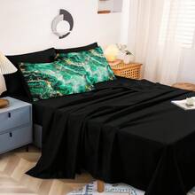 8 Pcs Green Gold Marble Comforter Set Queen King Size Comforter With Sheets Emerald Green King Bed In A Bag Aesthetic Decor Abstract Marble Bedding Set With 1 Comforter 4 Pillowcases 1 Flat Sheet 1 Fitted Sheet 1 Cushion Cover - Green - View 7