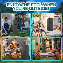 WANAI 6.0 Cu.Ft Refrigerator With Freezer, Double Door Small Fridge With 7 Level Adjustable Thermostat & Removable Shelves, Mini Refrigerator For Kitchen Apartment And Office, Gray - Xem 7