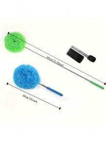 Ceiling Fan Cleaner Duster Reusable Microfiber Ceiling Fan Blade Cleaner With Extension Pole Adjusts (12-31.5 Inch) For Cleaning Walls Bookshelves Furniture Door Window Top