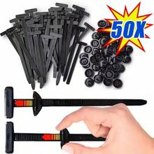 100/50/20PCS Universal Nylon Zip Ties Self-Locking Plastic Cable Tie Fastening Rings Zipper Wrap Straps With Clips Car Accessories