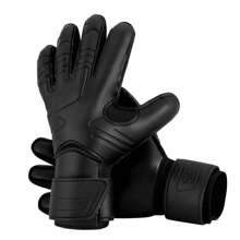 1 Pair Black Soccer Goalkeeper Gloves, Adult Professional Finger Protection Grip Gloves, Anti-Slip, For Training