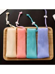 1 pezzo Sacchetto in rete esfoliante per sapone, borsetta per schiuma detergente per il viso con cordoncino, mantiene il sapone fresco e pulito, per il bagno, per i viaggi, per il campeggio, per il dormitorio universitario, minimalista, per studenti, per uomo e donna, accessori da viaggio, articoli per il ritorno a scuola, essenziali per il dormitorio, decorazione per il bagno, decorazione autunnale