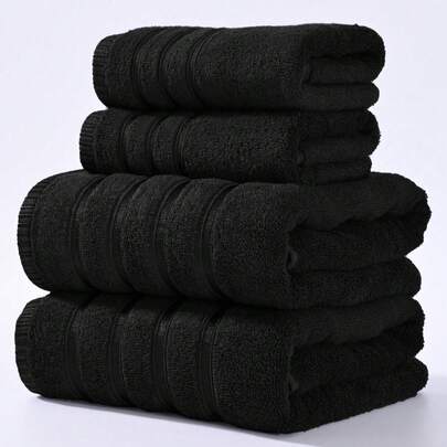 1件/2件竹纤维毛巾套装 - 轻盈柔软，超强吸水浴巾和手巾[薄款]，速干，亲肤，耐用，现代浴室配件，馈赠亲友的完美之选（40x75厘米和70x140厘米）