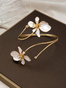 1pc Women's Minimalist Geometric Line Open Cuff Bracelet, Gold Color Jewelry For Daily Wear - Gold 4 - View 13