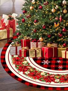 1件装圣诞树裙，直径60/90厘米可选，图案包括姜饼人、圣诞老人和雪人，适用于圣诞树、圣诞花环和侏儒主题装饰，可用于圣诞树装饰、圣诞家居装饰、房间装饰、冬季圣诞装饰、家居圣诞礼物等。