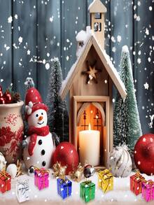 12pcs Christmas Shiny Mini Box Ornaments - Assorted Color Metallic Foil Packaged Decorative Boxes For Christmas Tree Hanging Decor - متعدد الألوان - مشاهدة 6
