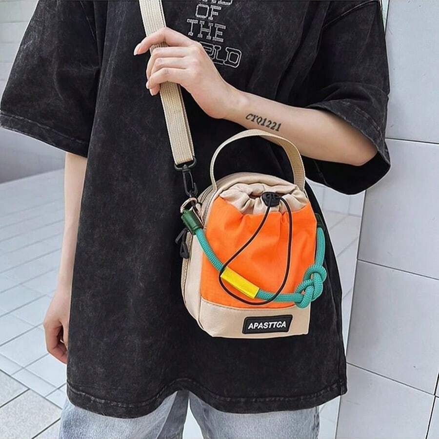 Large Capacity Shoulder Bag Unisex Travel Gym Bag Short Trip Bag Swimming Handbag Luggage Bag Sports - 卡其色 - 查看 1