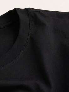 Jesus Saves" Cross Graphic Tee - 100% Cotton, Casual Crew Neck T-Shirt For Women, Machine Washable - 黑色 - 查看 4