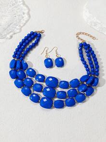 1 Set de joyas hechas a mano con estilo bohemio - Disponible en varios colores, diseño multifuncional y multicapa, adecuado para todas las estaciones, excelente para regalos y uso diario - conjunto de joyas - Ver 10