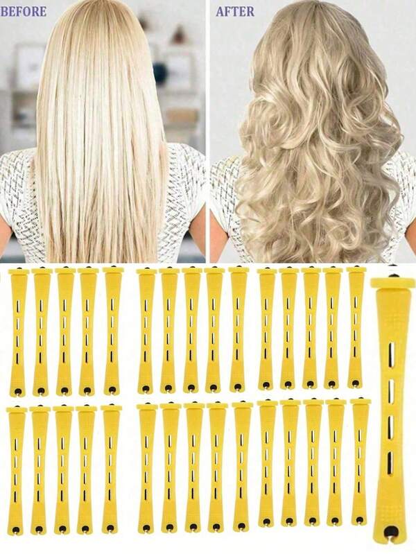 40pcs Crimping Iron Set - Create Natural Waves And Curls - Suitable For DIY Hairstyling On Long, Medium And Short Hair, Hair Rollers, Heatless Curls, Hair Curler, Hair Products And Accessories For Barber Salon Beauty Travel Essentials,Back To School,Travel Holiday Essentials,Hair Accessories For Women