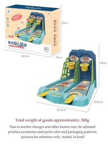 NEUSNEY 2-Player Tabletop Basketball Game, Mini Finger Flick Shooting Toy, Interactive Parent-Child Puzzle Game, Gift For Boys & Girls, Random Accessories Included - Multicolor - View 12