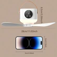 Electric Camping Ceiling Fan 3600/7200mAh Dormitory Small Fan With Light Mosquito Pads 1-8h Timming 4 Speed Outdoor Home Tripod Desktop Fan