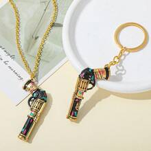 1个奥术妖精5厘米枪灰色金属钥匙扣，男士武器模型钥匙扣，金属钥匙圈，奥术警长皮肤圣诞礼物袋挂件，汽车配件，教师朋友姐妹礼物创意 - Color 1 - 查看 5