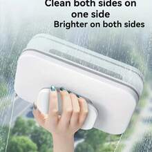 双面磁性玻璃清洁器 - 非电动手动玻璃清洁器，适用于高层建筑，采用强磁吸附设计，可安全清洁厚度达 0.5 英寸的单层玻璃 - 室内外均可使用，内外磁性玻璃清洁工具 - 彩色 - 查看 11