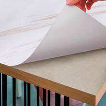 Marmor-Effekt Vinyl Folie - Abziehbare und klebbare Arbeitsplatten-Abdeckung für Küche, Tisch, Schränke (Weißer Granit) - Weiss - Übersicht 3