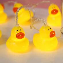 1 Peça Luzes de Corda LED em Formato de Pato Amarelo, Adequado para Quarto, Sala de Estar, Festa de Aniversário, Decoração de Evento Festivo