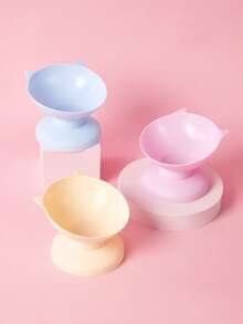 PETSIN 1pc Plastic Anti-Slip Neck Guard Pet Bowl, Elevated Cat Feeder Or Dog Water Bowl - Multicolor - View 1