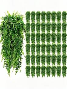 1 件人造藤蔓悬挂假植物，人造蕨类植物墙假常春藤绿花房间装饰适用于家庭花园、婚礼派对、活动室和户外装饰，人造装饰品，逼真植物 - 綠色 - 查看 4