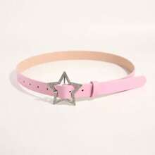 1pc Dopamine Diva Y2K Style Pink Waist Belt, Fashionable Design For Jeans, New Summer