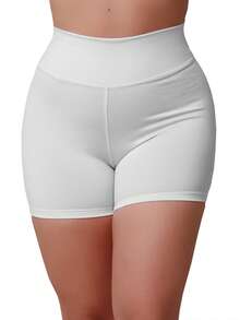 Work Fitness Premium Basic Polyamide Gym Fitness Shorts - 白色 - 查看 4