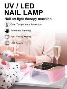 UV LED Nail Lamp, UV Nail Light For Nail Polish, Portable Nail Dryer, Portable Nail Lamp With 4 Timers , Diamond Professional Nail Lamp For Home Salon Nail Art Tools - 查看 2