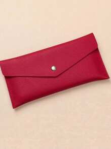 1pc PU Leather Money Envelopes For Cash, Reusable Cash Envelope Wallet For Travel And Budgeting, Multifunctional Banknote Wallet Cover Envelope Clip Coin