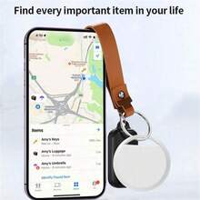 (IOS Only) Smart GPS Tracker, Wireless Anti-Lost Tracking Device For Cars, Keys, Wallets, Luggage, Backpacks, And Pets. Large Size, Replaceable Battery, Privacy Protection, Compatible With IOS. - Black - View 6